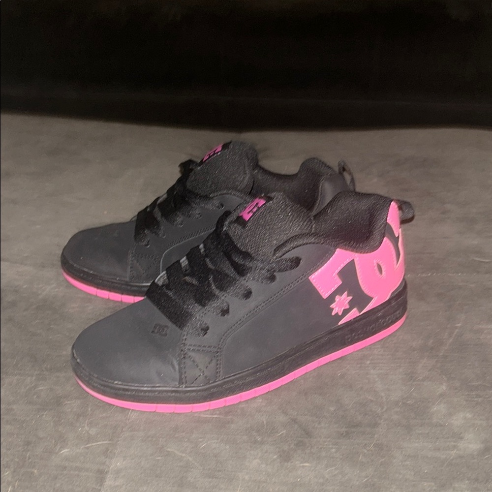 DC Black and Pink Sneakers